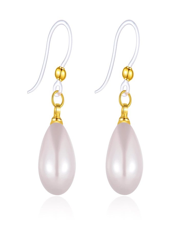 KMEOSCH Plastic Earrings for women, KMEOSCH Lightweight Elegant Drop Dangle Pearl Earrings on Hypoallergenic Plastic Hooks for Sensitive Ears - Image 1